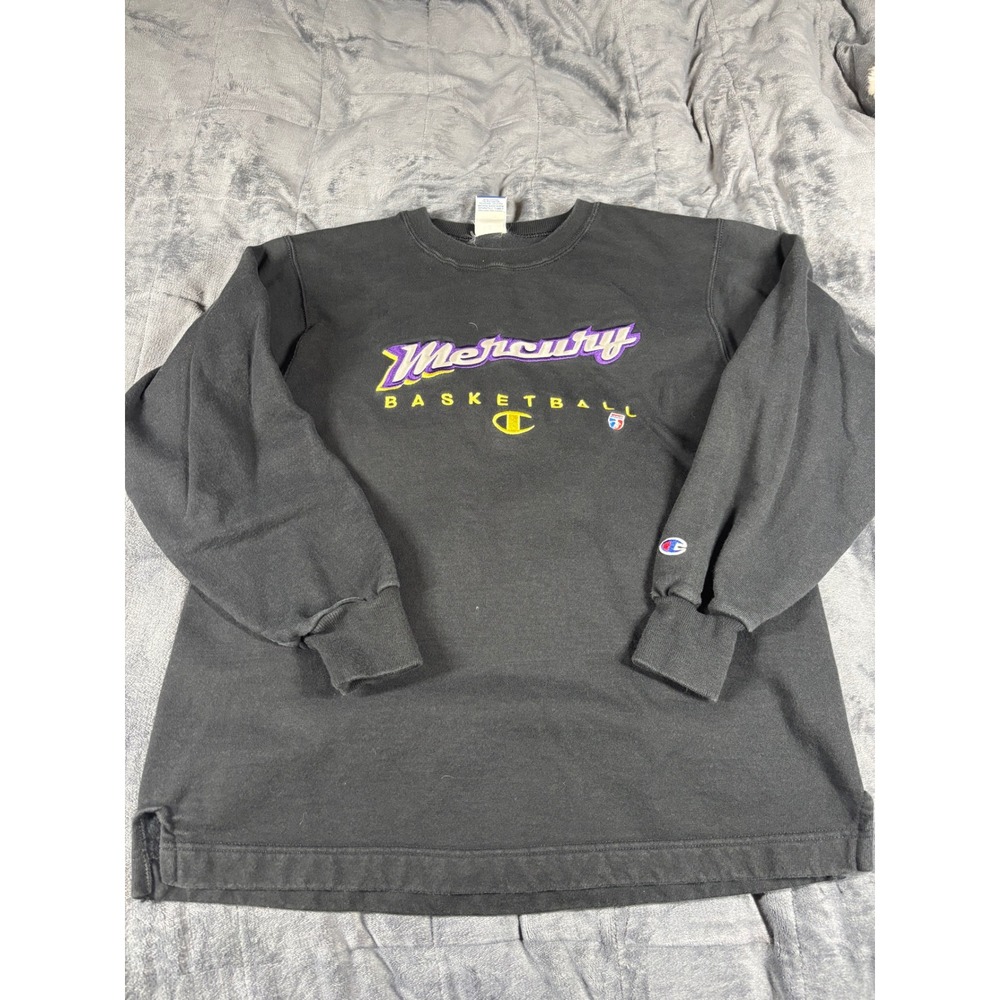 Champion‎ Phoenix Mercury WNBA Basketball Crewneck Sweatshirt Black Medium S1200